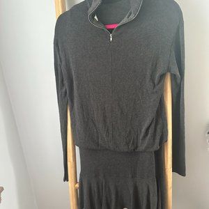 Bailey 44 Sweater Dress- Anastasia Gray  Half Zip Turtleneck (M)